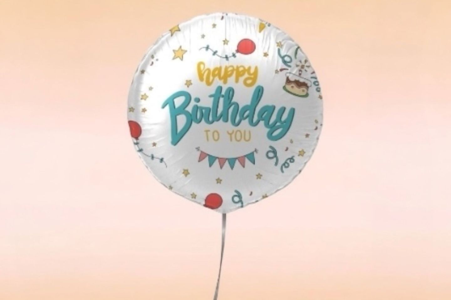 Happy Birthday Sky Blue Balloon