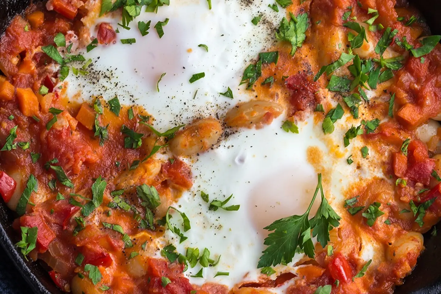 فاصوليا بالبيض