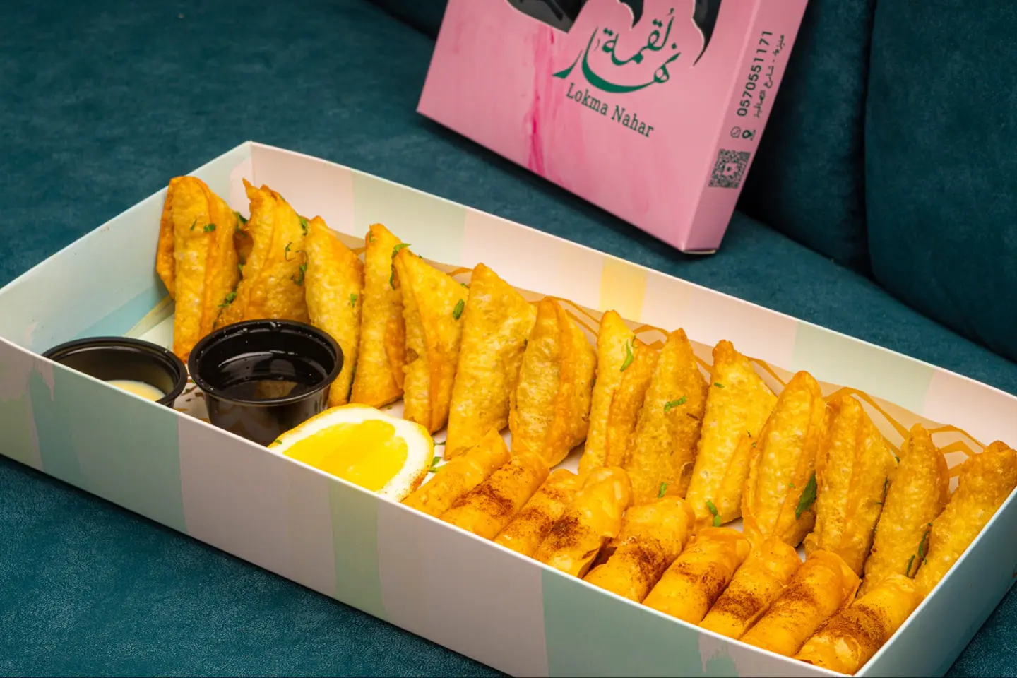 Box Chicken Samosa And Cheese Fingers