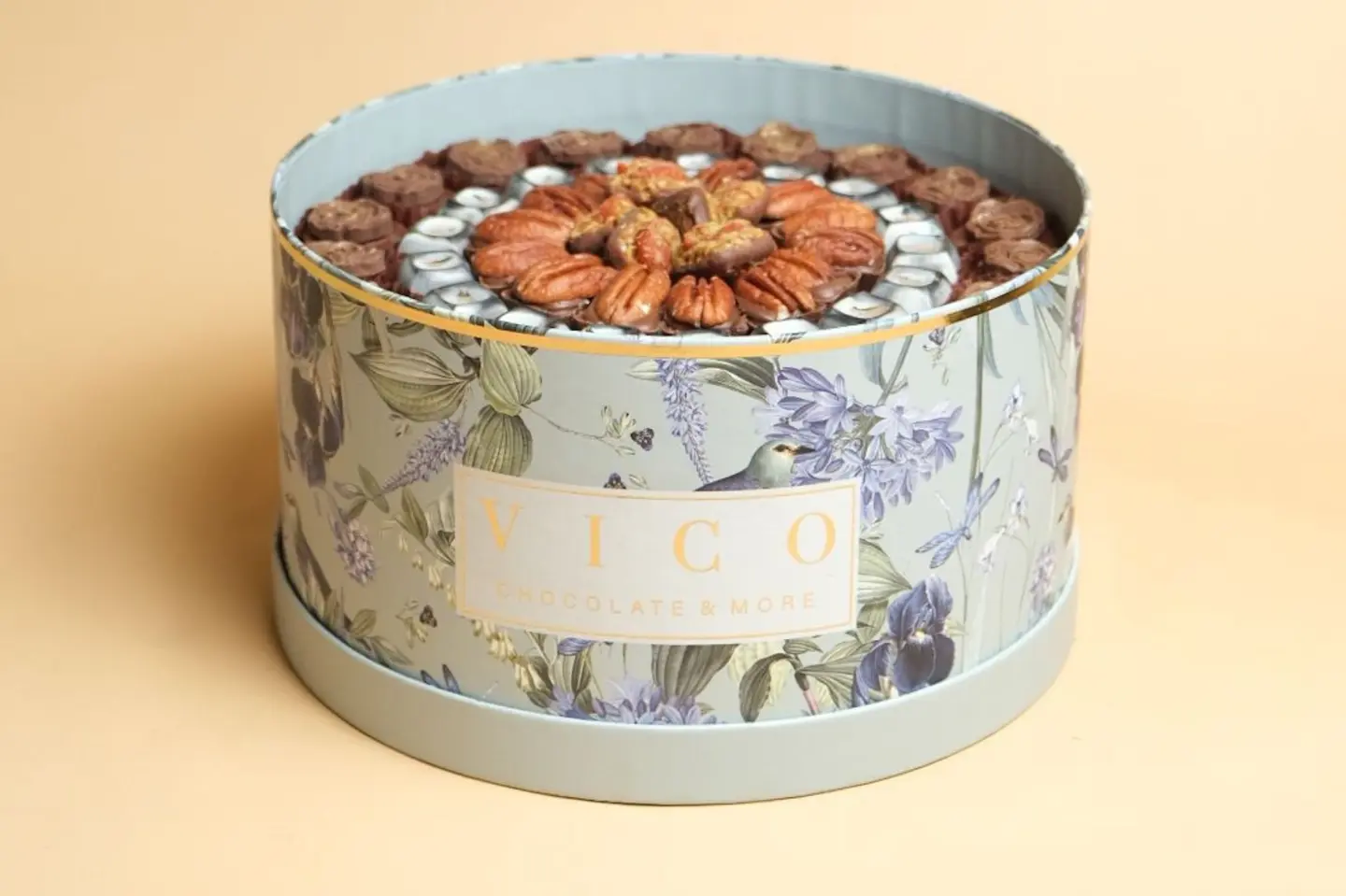 Blue Round Chocolate Box