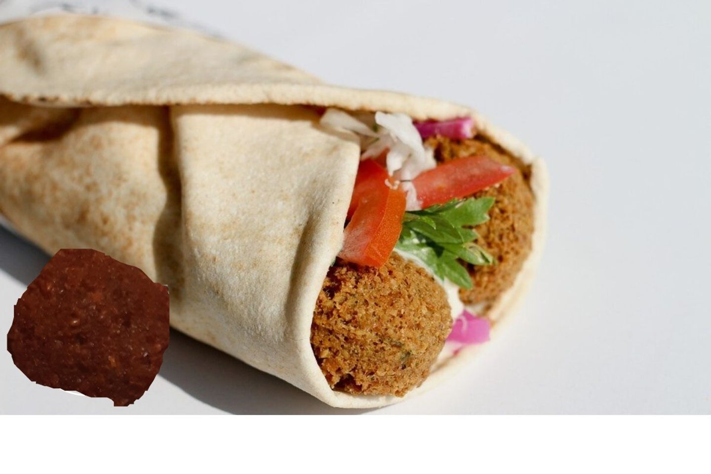Falafel Sandwich With Lebanese Bread