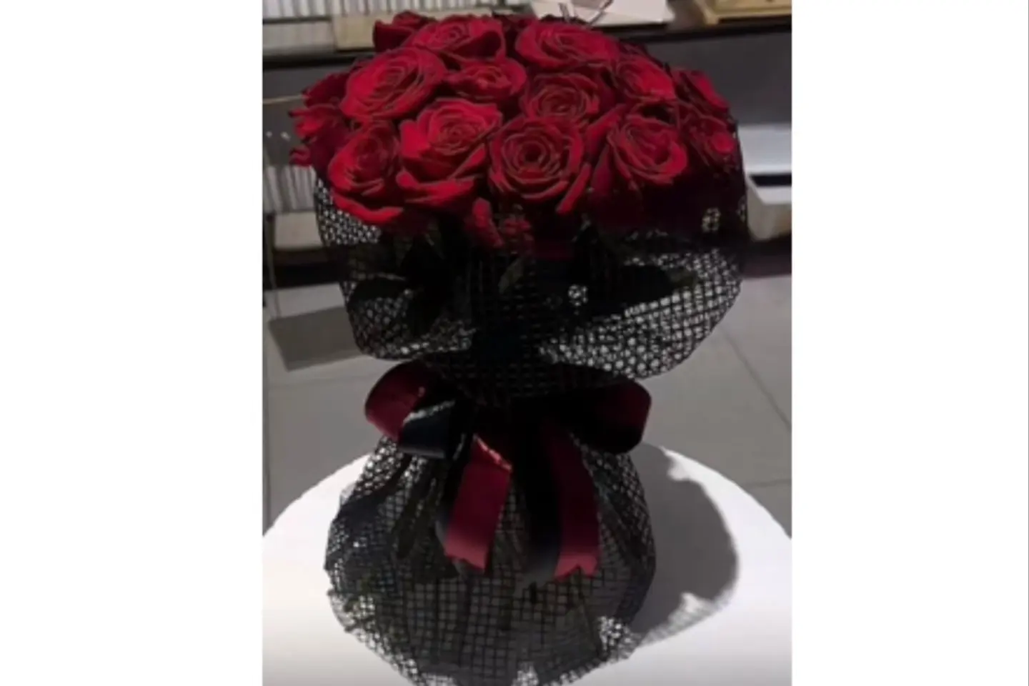 An Attractive Bouquet Of Red Roses
