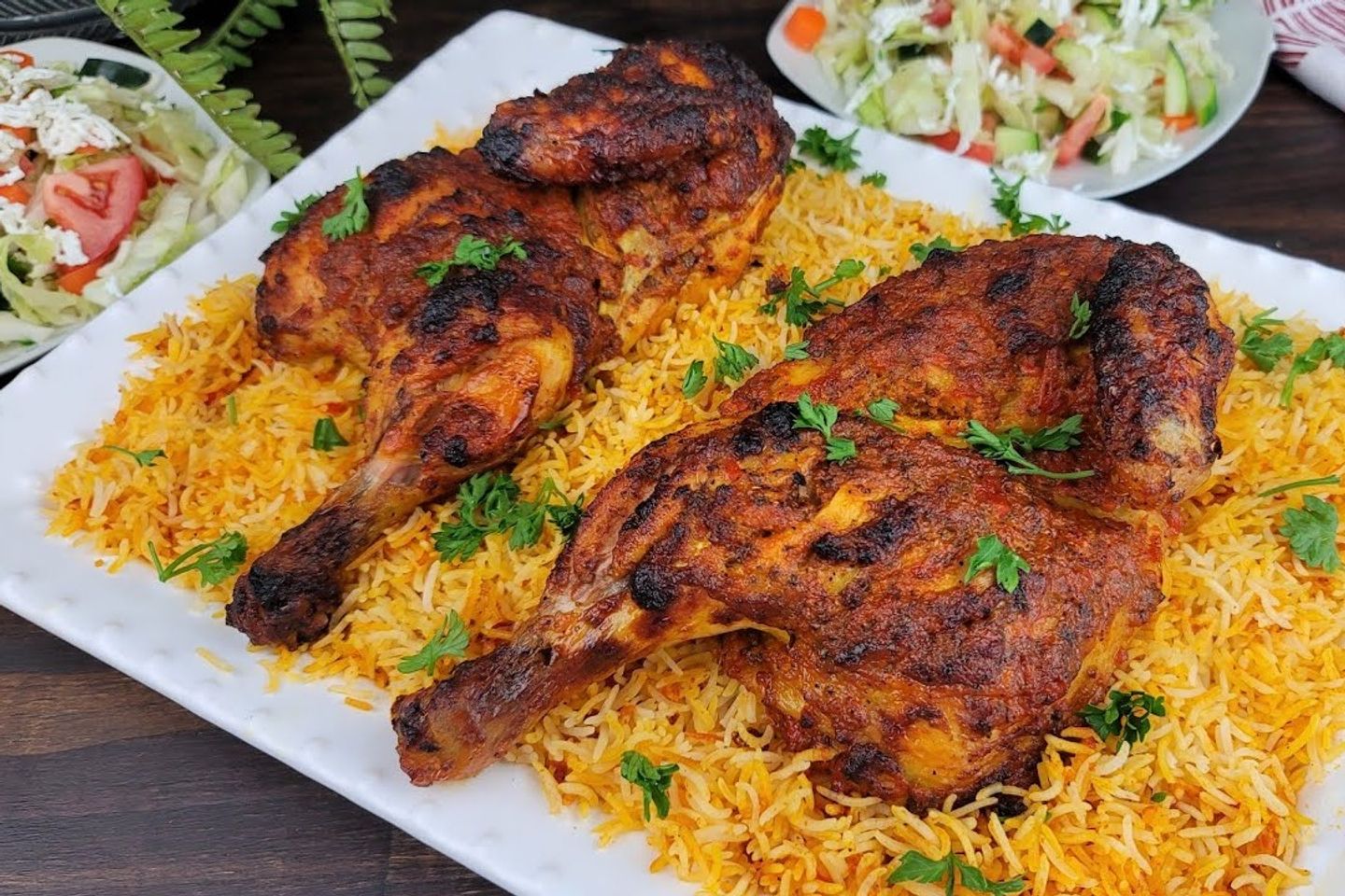 Half A Chicken On Charcoal With Rice