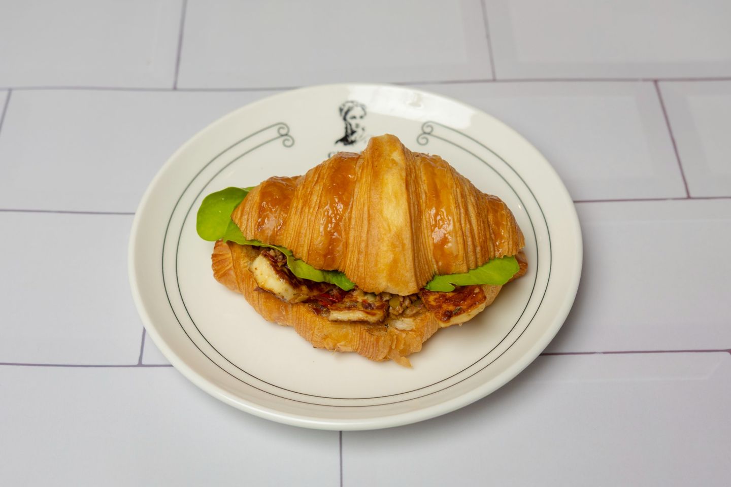 Halloumi And Pesto Croissant