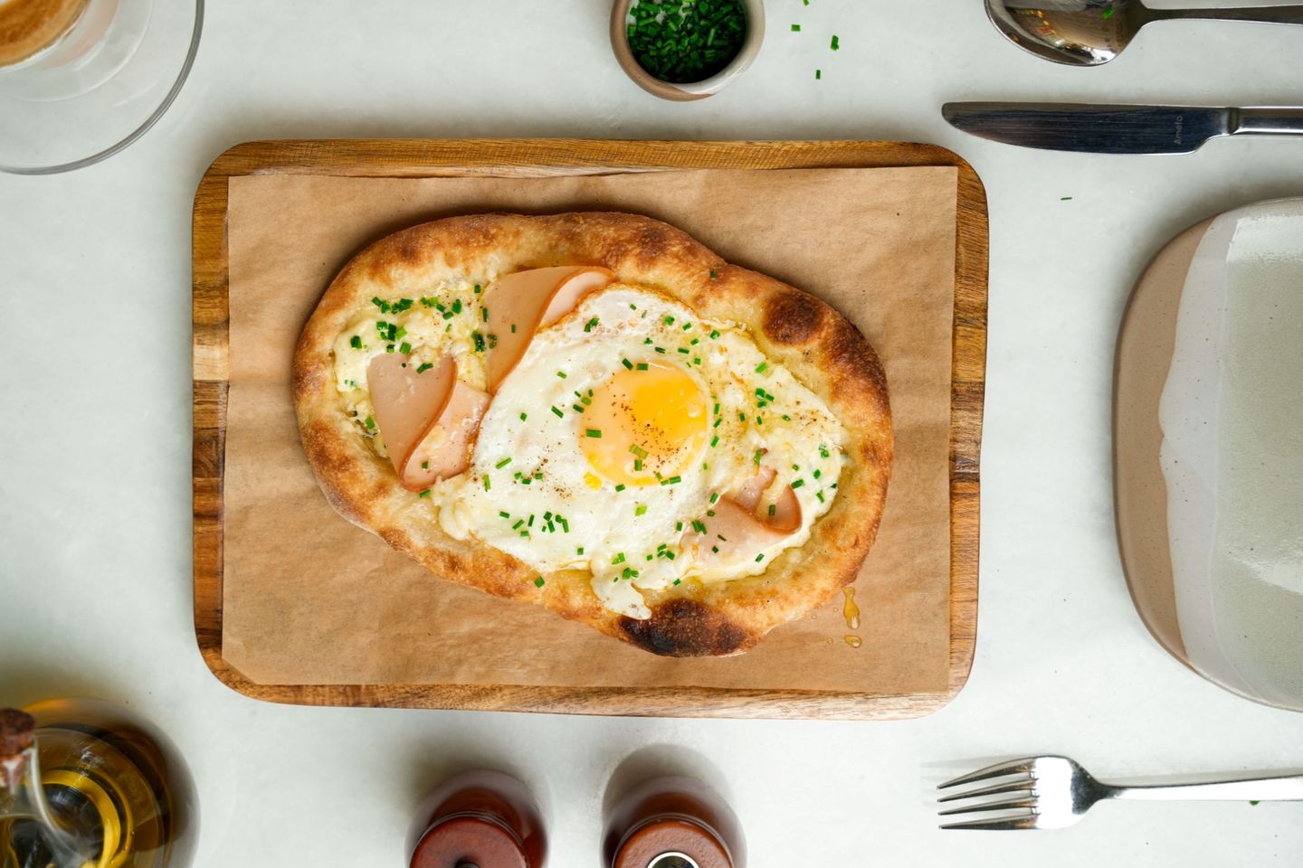 Flatbread Croque Madame