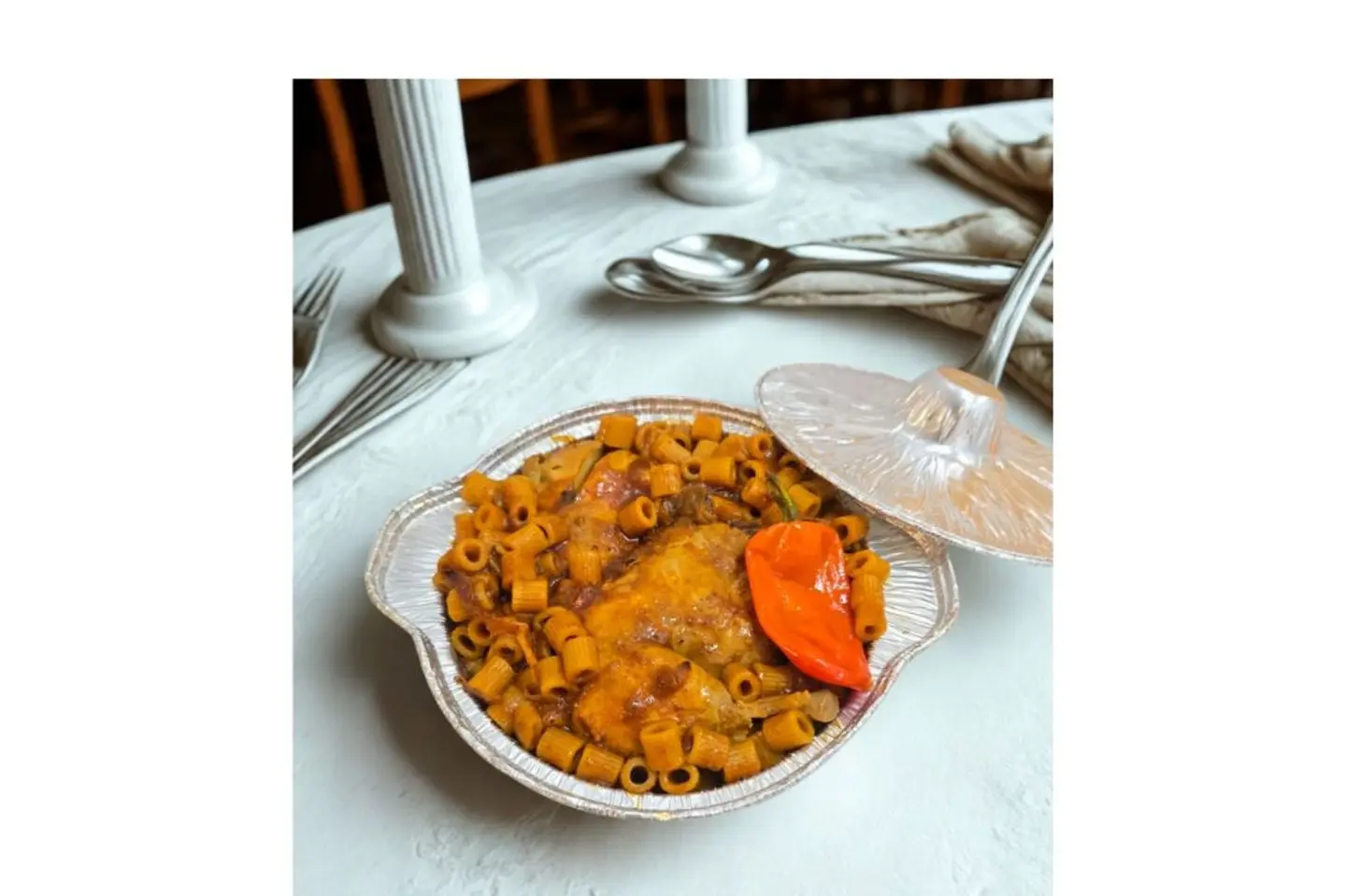 معكرونة حلقات دجاج مضغوطة-نصف حبة