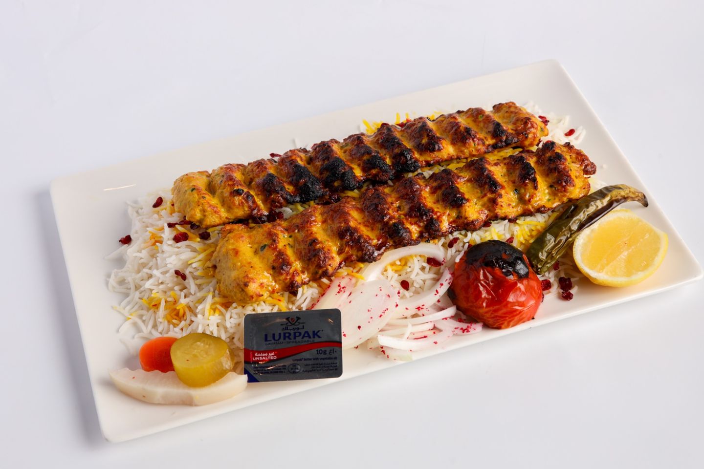 Chicken Kofta  With Zafron Roman Rice
