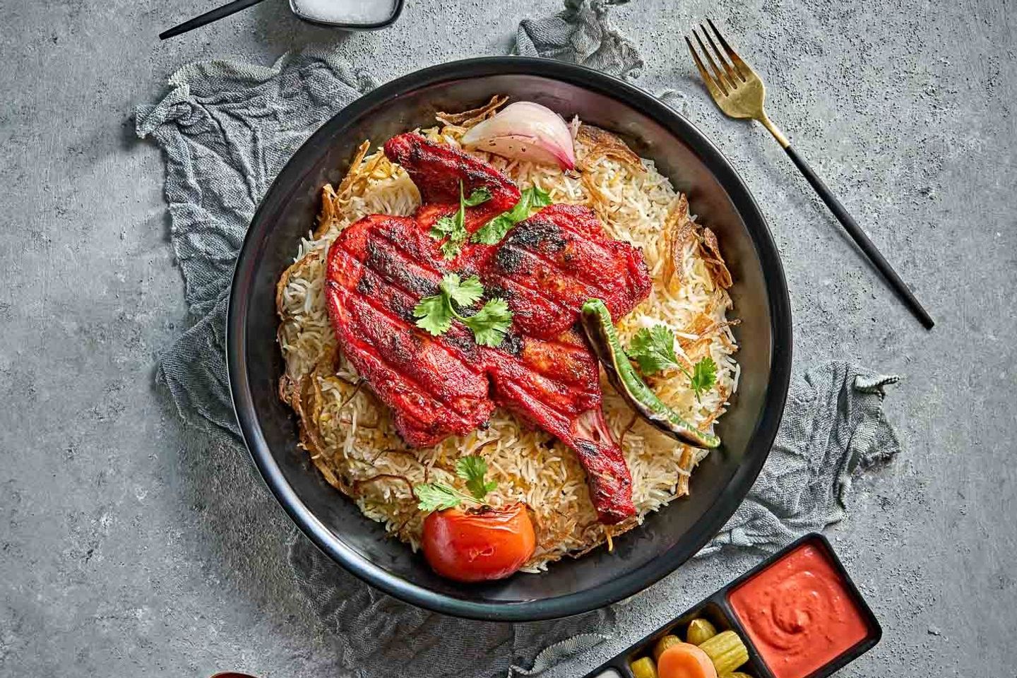 Half Chicken Tandoori With Rice