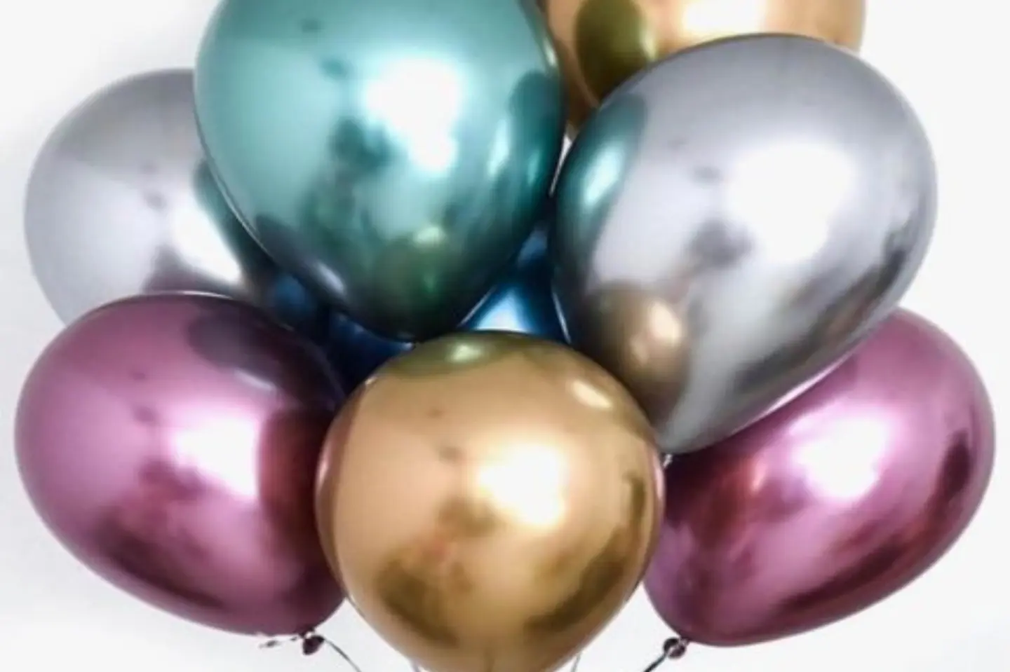 Colorful Chrome Helium Balloon Bouquet