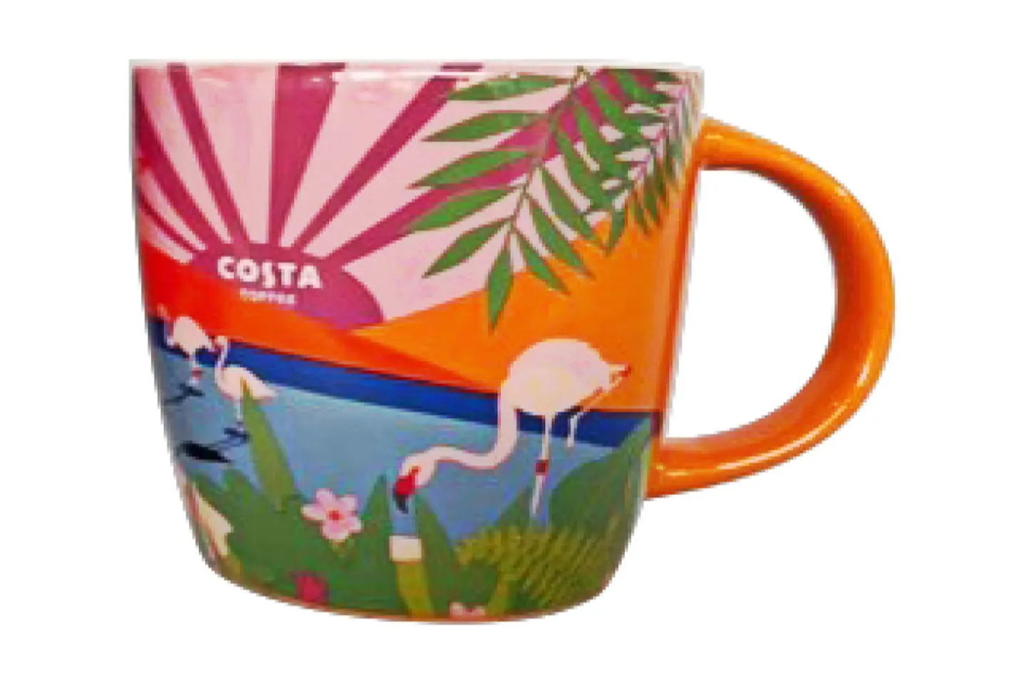 Ceramic Flamingo Summer Cup