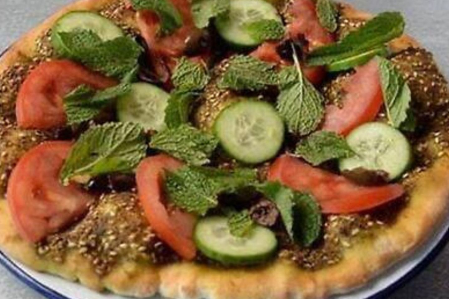 Manakeesh With Thyme And Vegetables