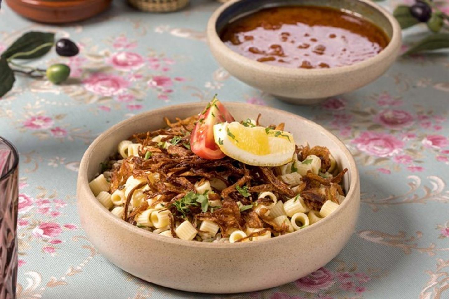 Koshari With Chili Tomato And Vinegar Sauce