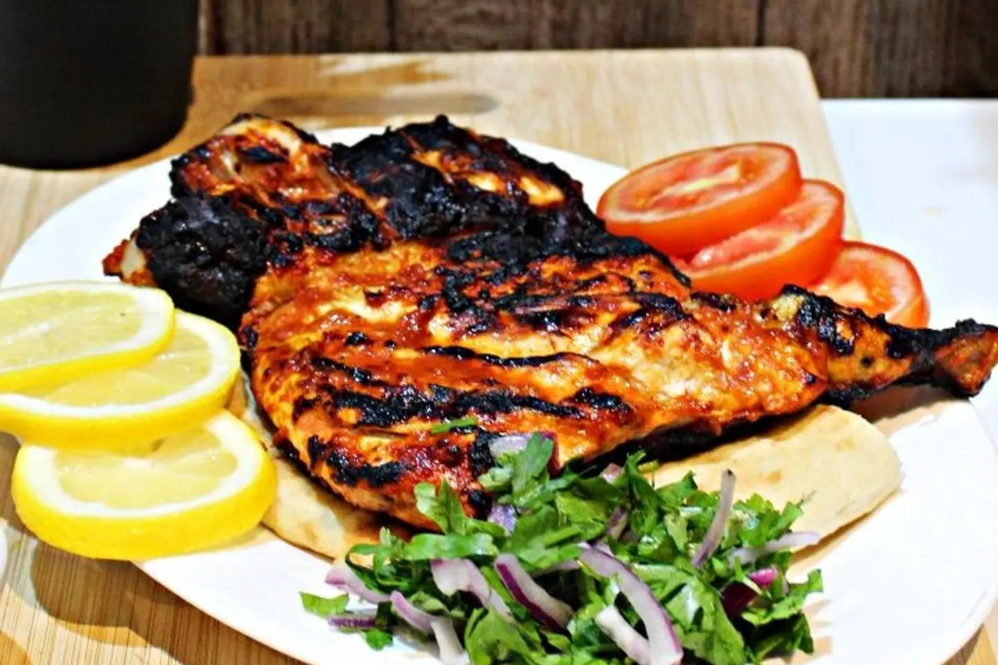 نص دجاج على الفحم - نص دجاج على الفحم