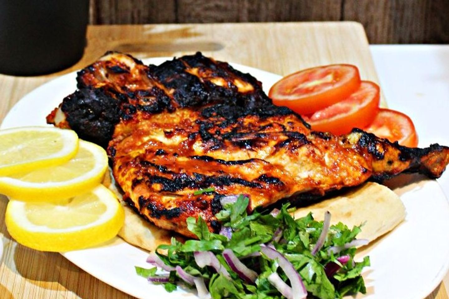 نص دجاج على الفحم - نص دجاج على الفحم