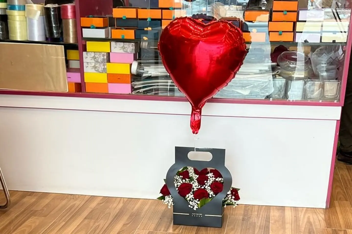 Heart Basket With Tin Heart