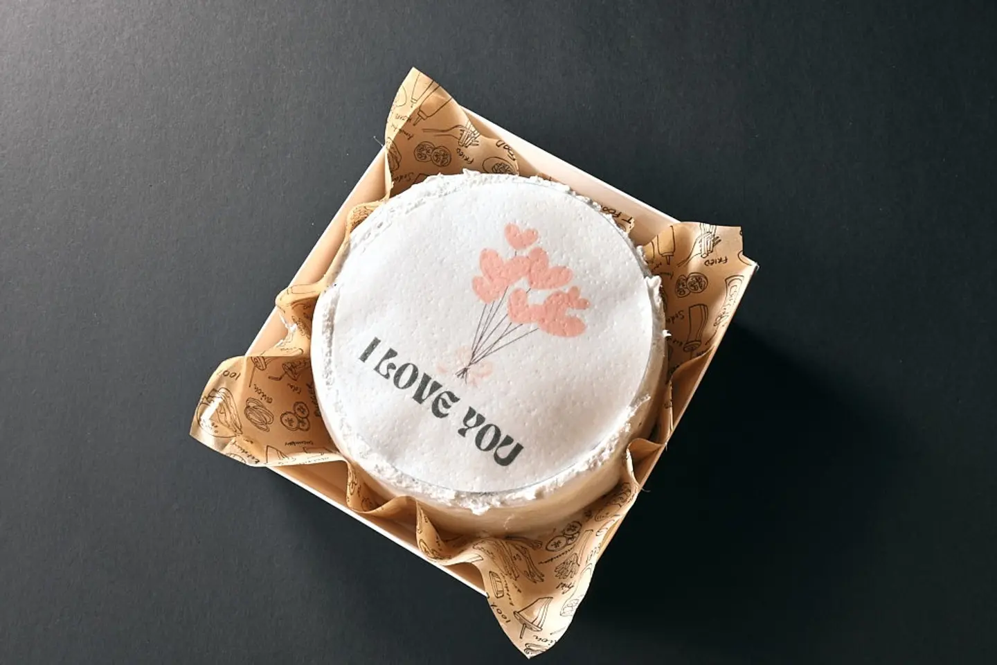 I Love You White Cake