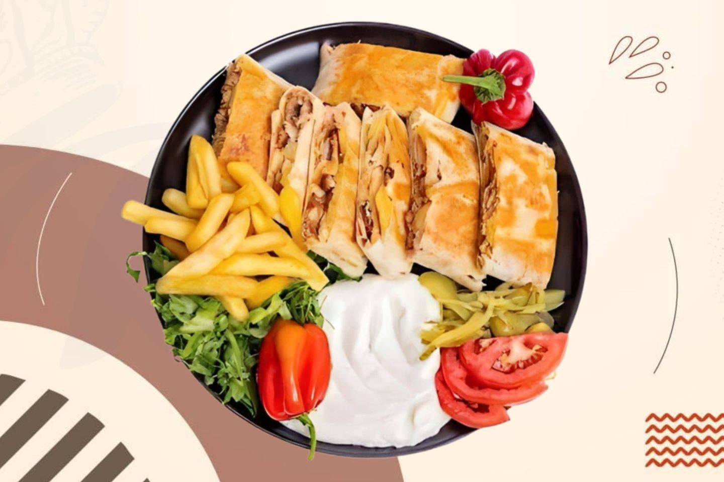 صحن شورما عربي
