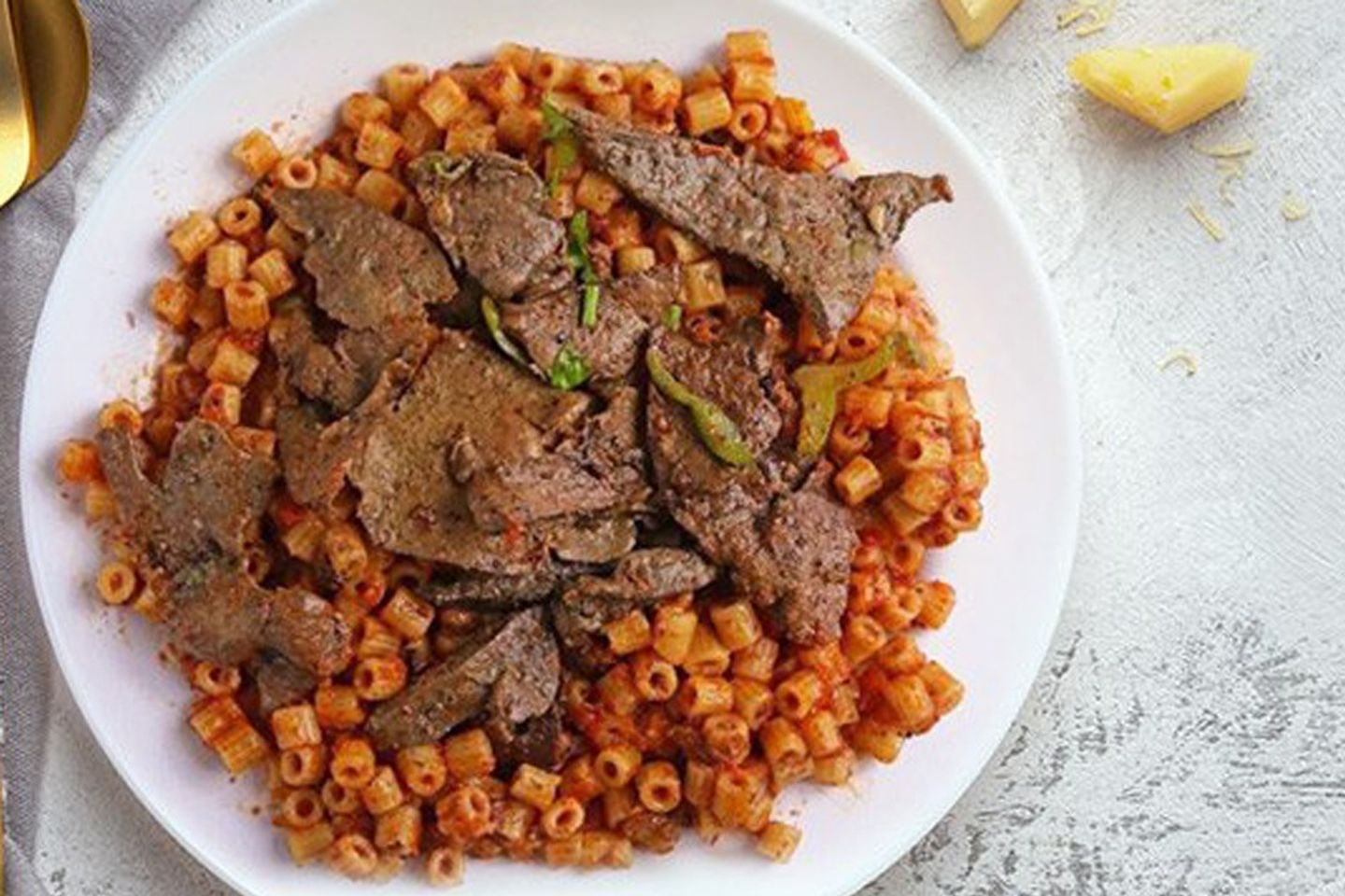 مكرونة كبدة