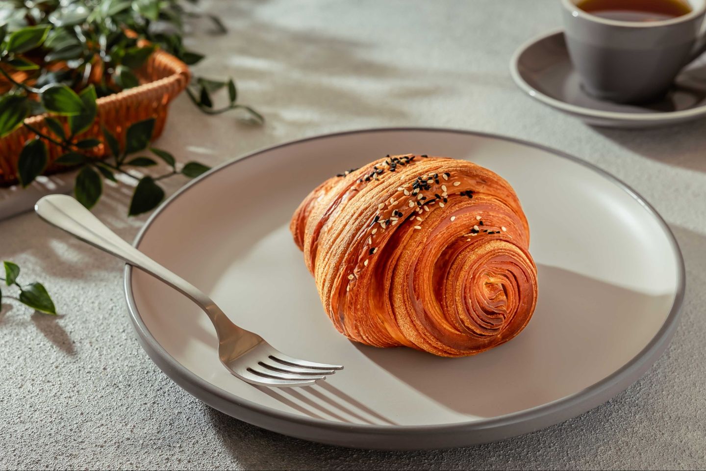 Croissant With Feta Cheese