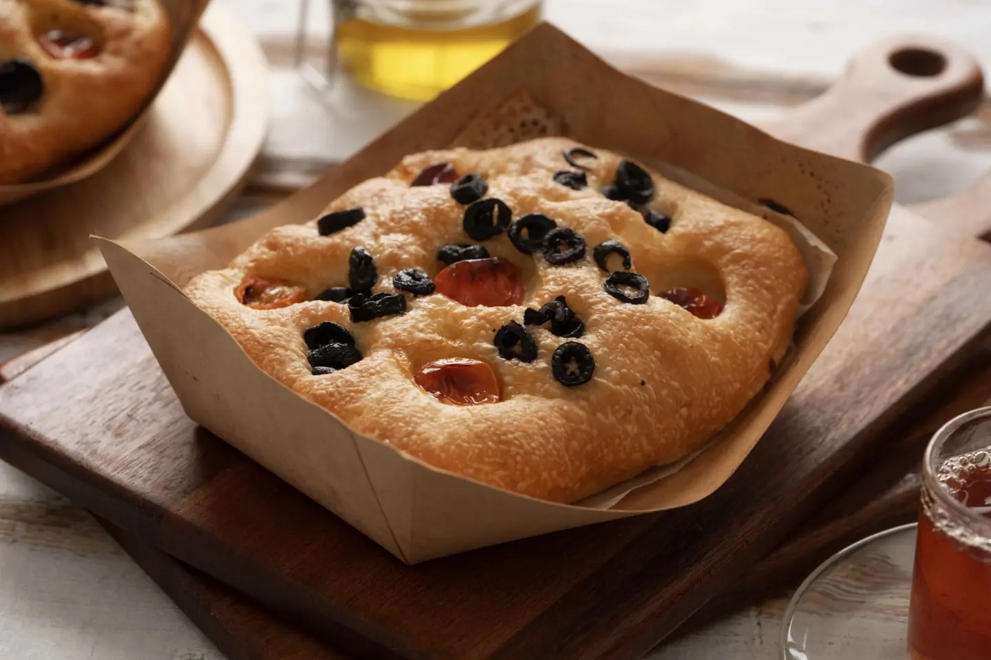 فوكاتشا المطاطم مع الزيتون