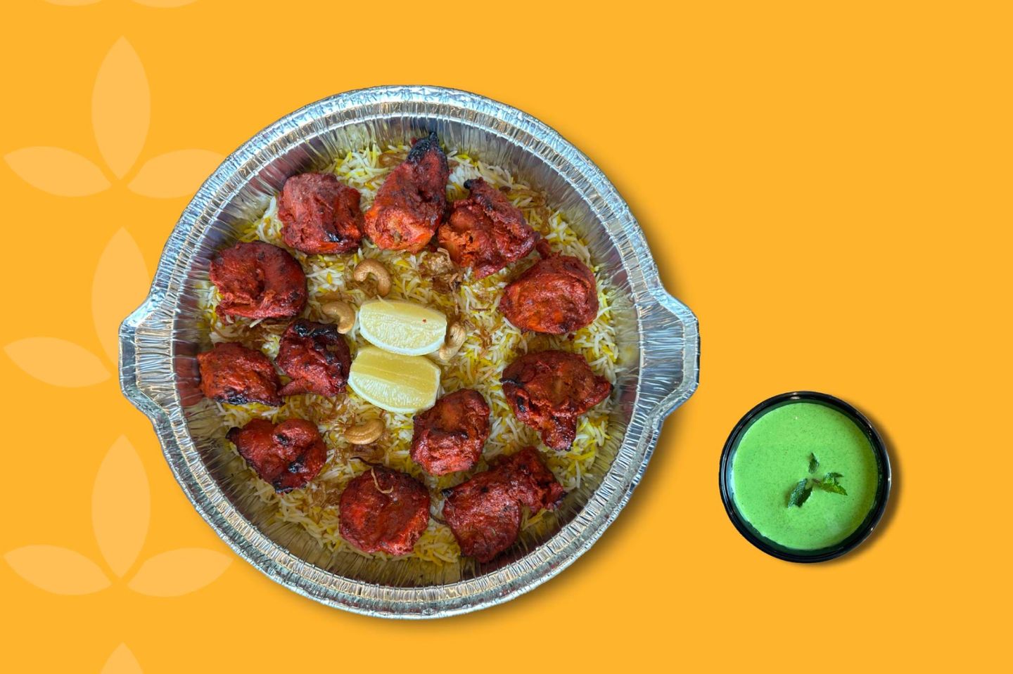 Biryani Rice With Chicken Tikka Tandoori