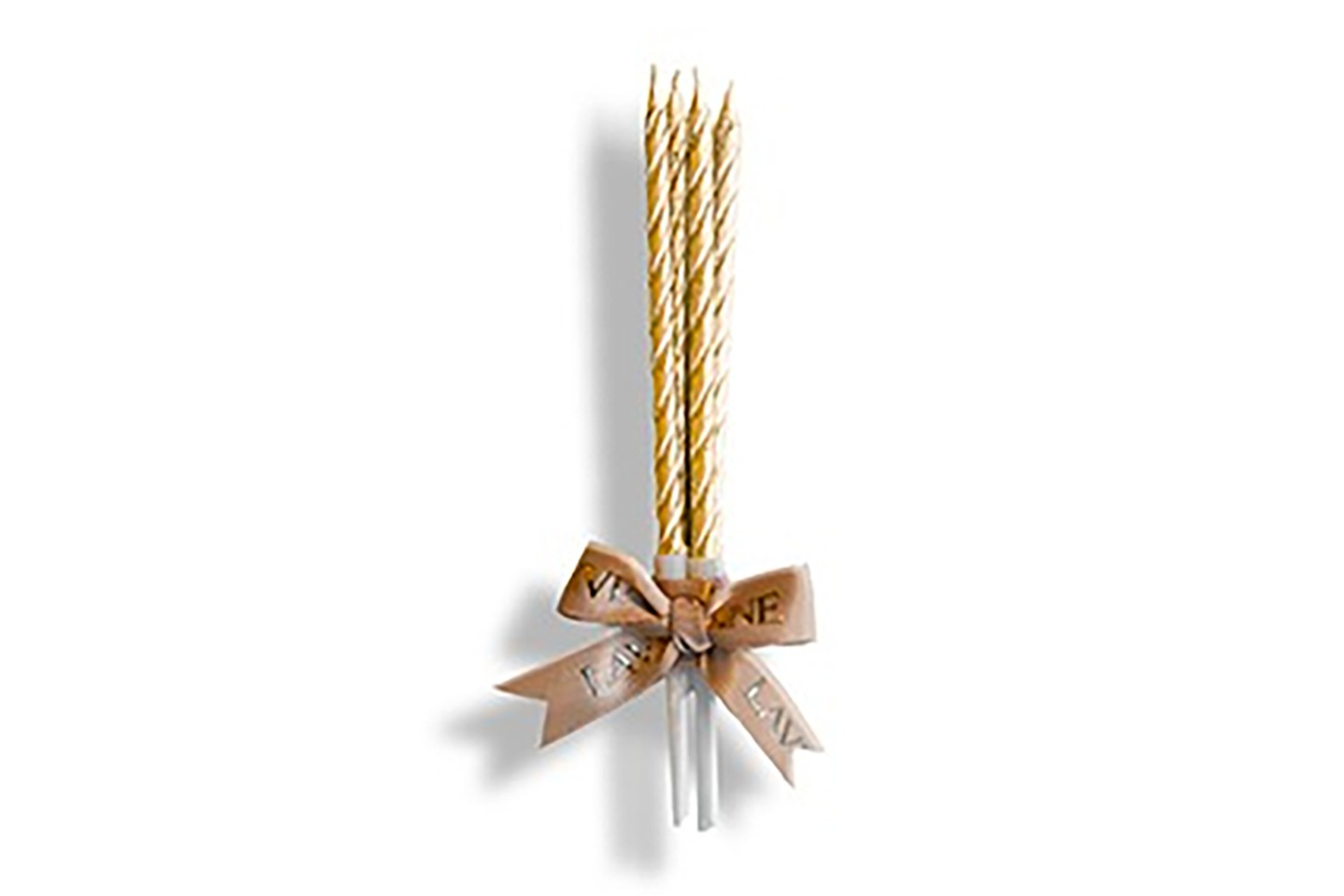 Classic Small Candles On Laviviane Cake   Gold