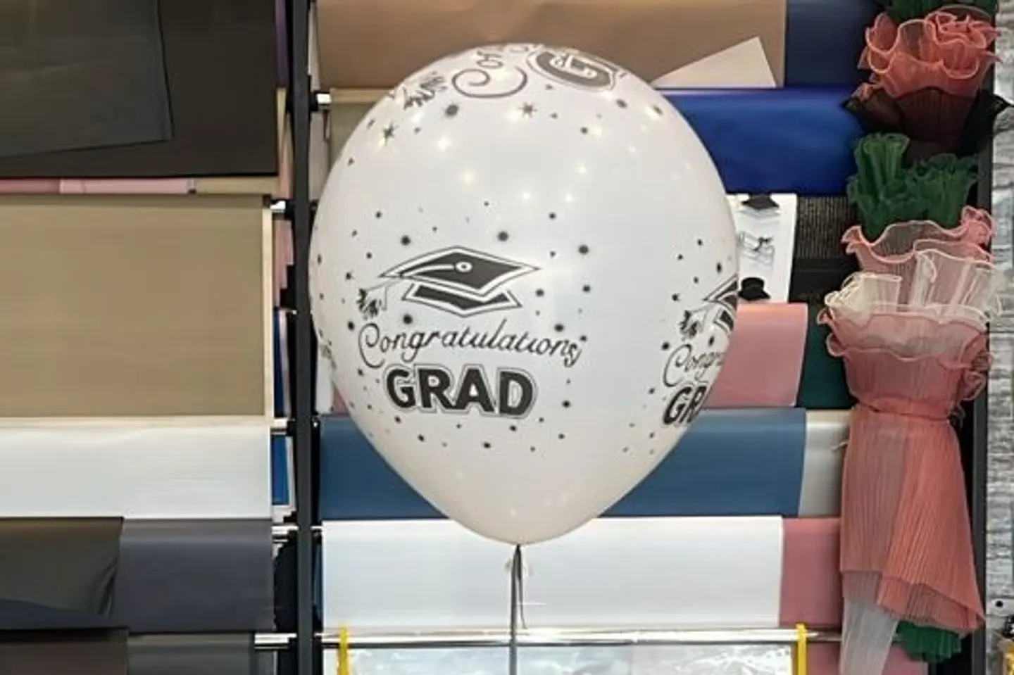 White Graduation Balloon English