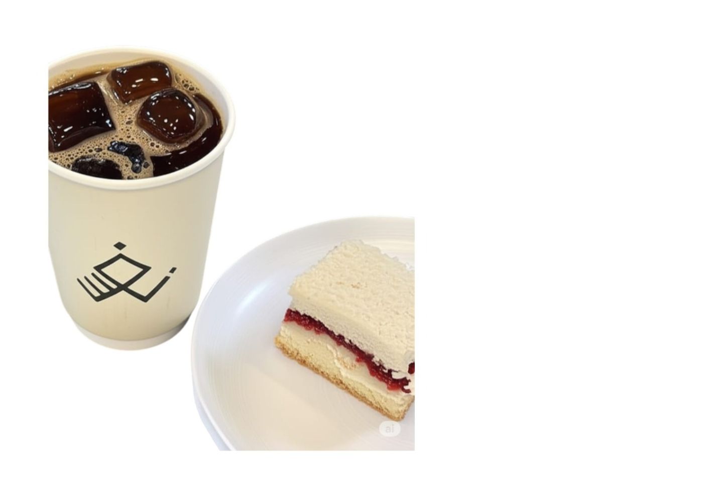 Iced V60 + Coconut Cheese Cake