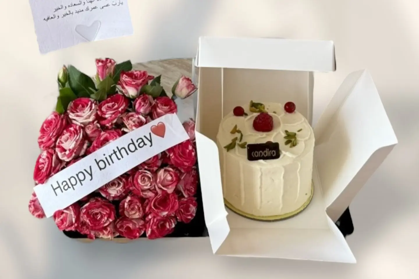 Kandira Cake Arrangement With Roses