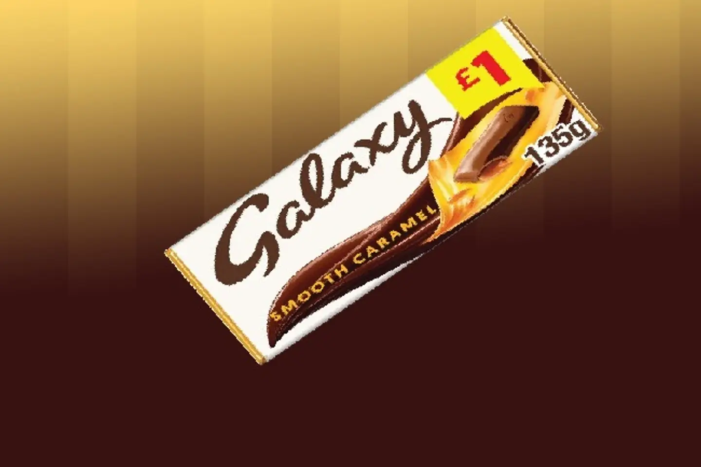 Galaxy Smooth Caramel And Milk Chocolate Block Bar 135g