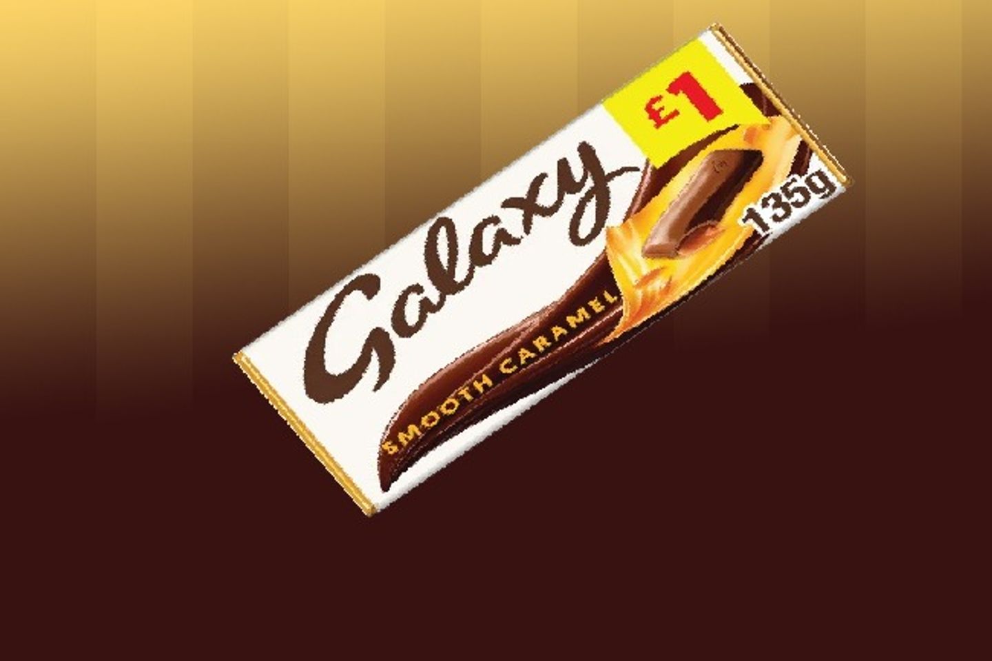 Galaxy Smooth Caramel And Milk Chocolate Block Bar 135g