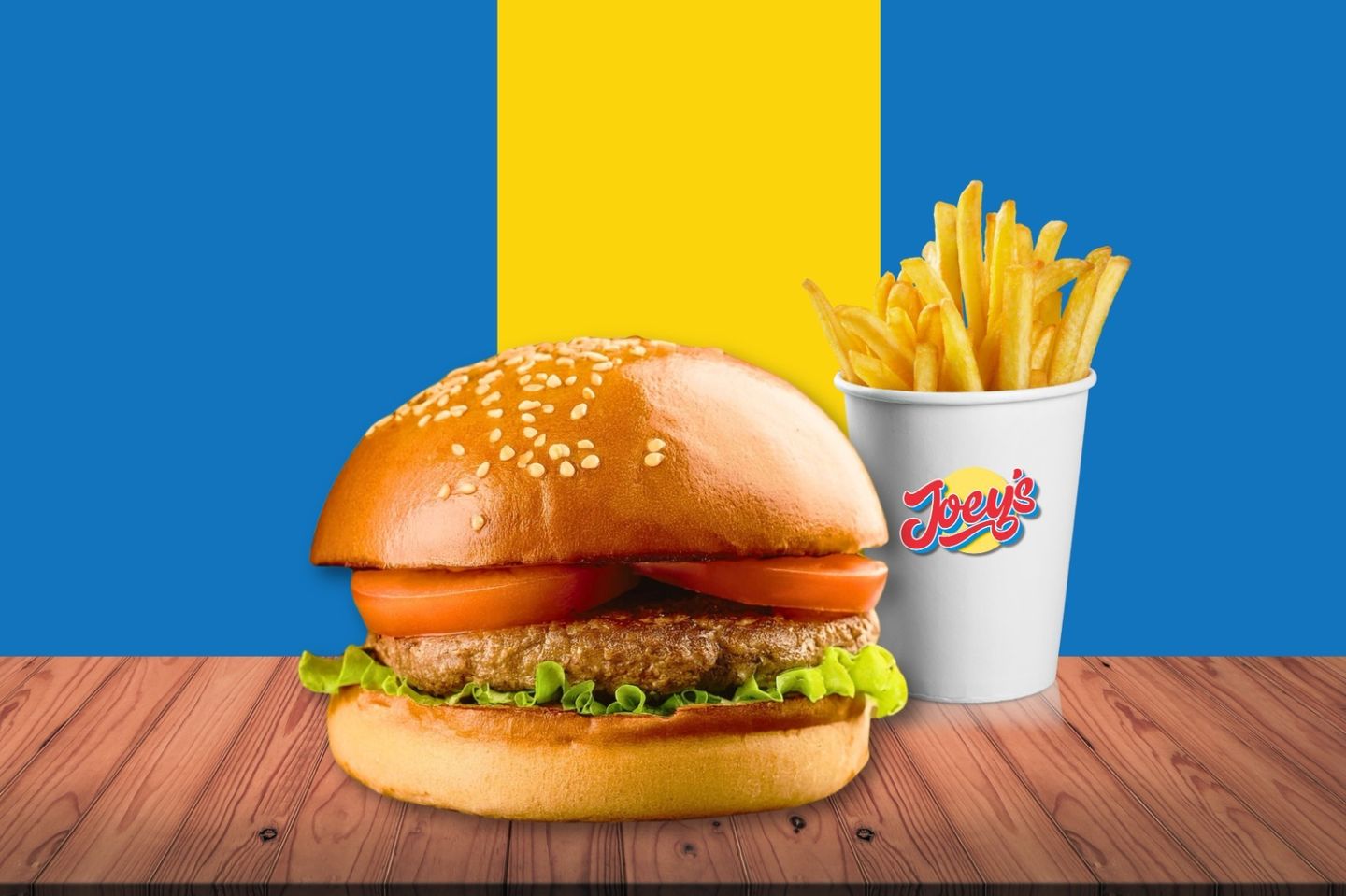 American Classic Beef Burger + Fries