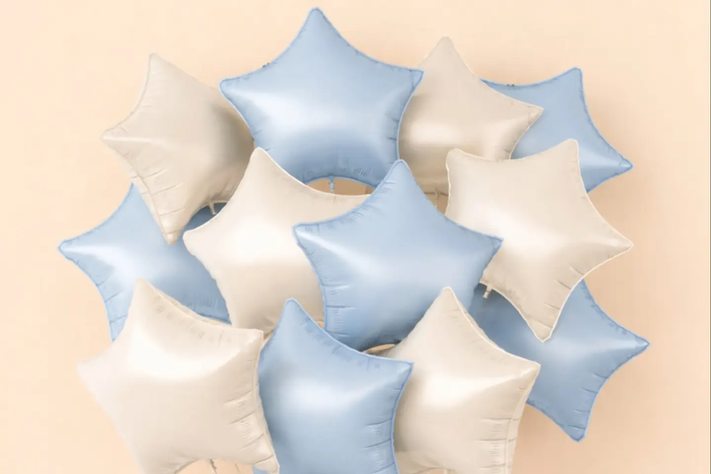 بالون نجمه أبيض هيليوم