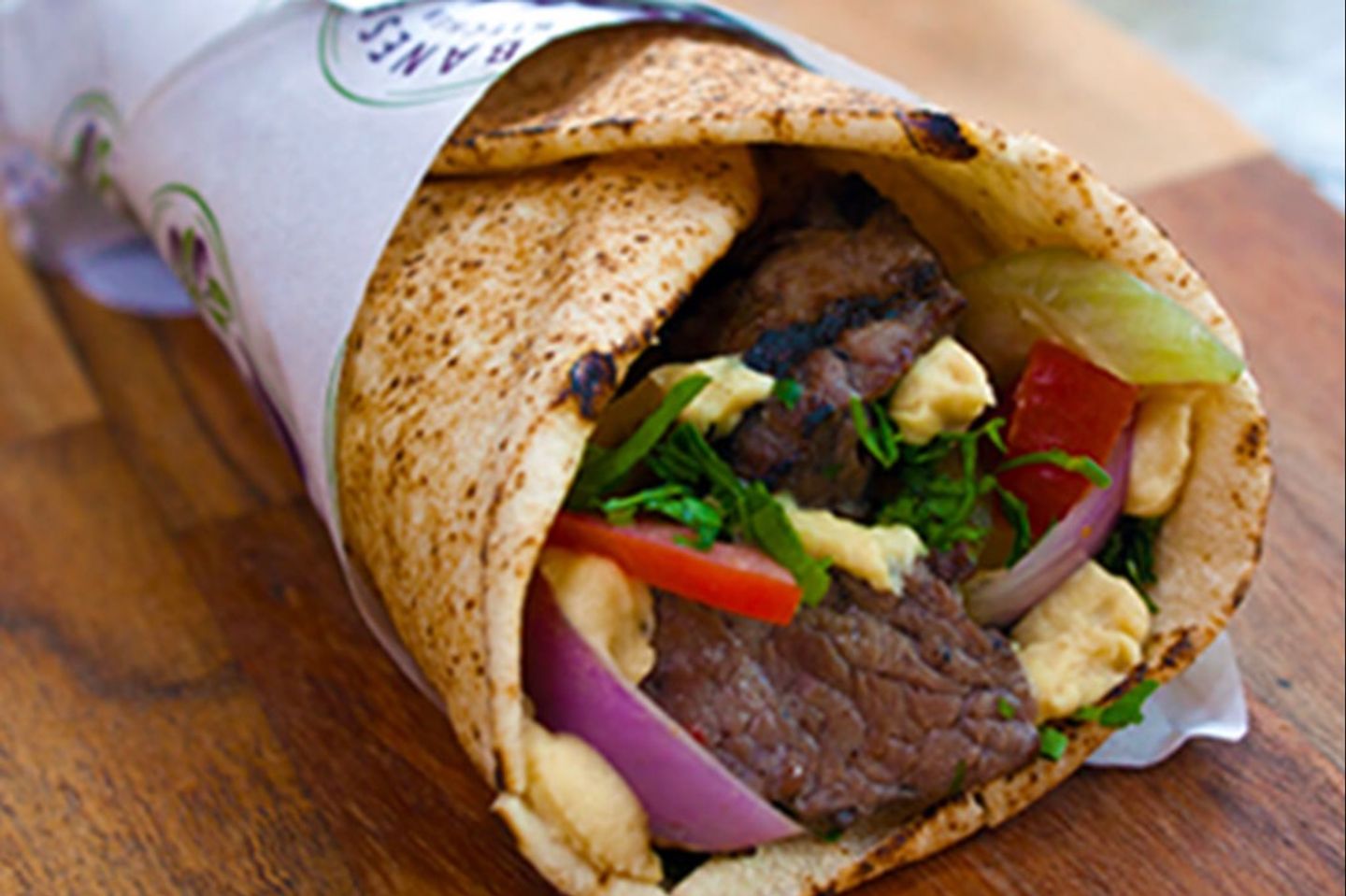 Kebab Sandwich - Kebab With Hummus