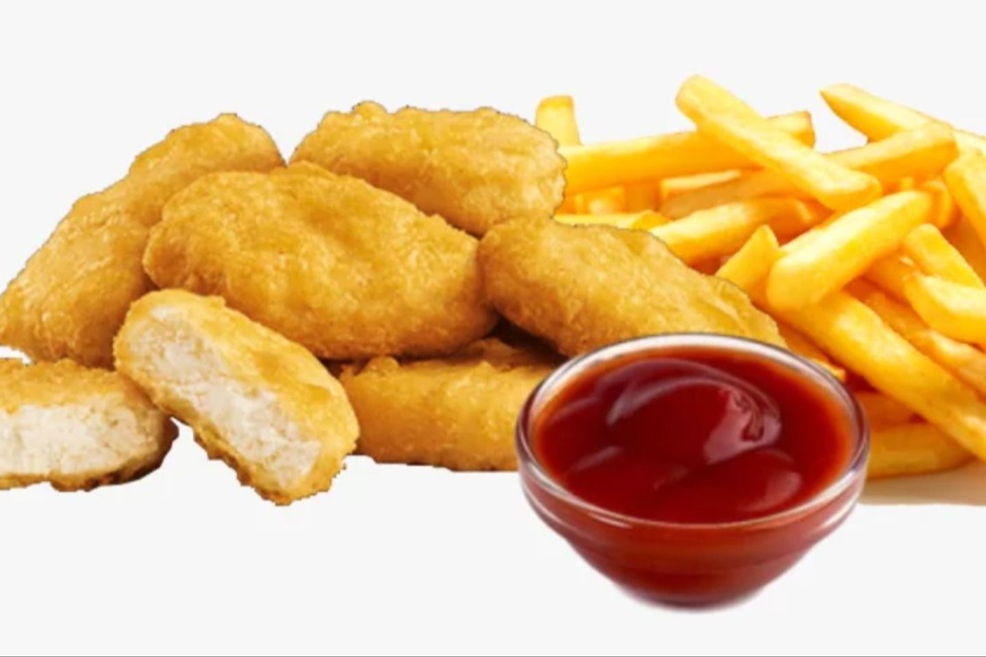 Chicken Nugget With Fries 6 Pcs