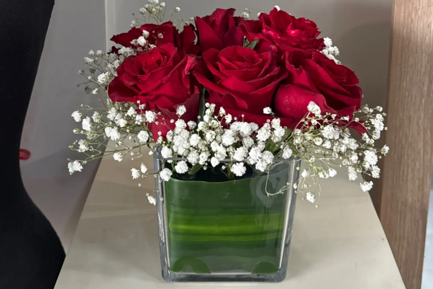 Square Vaza Red Rose