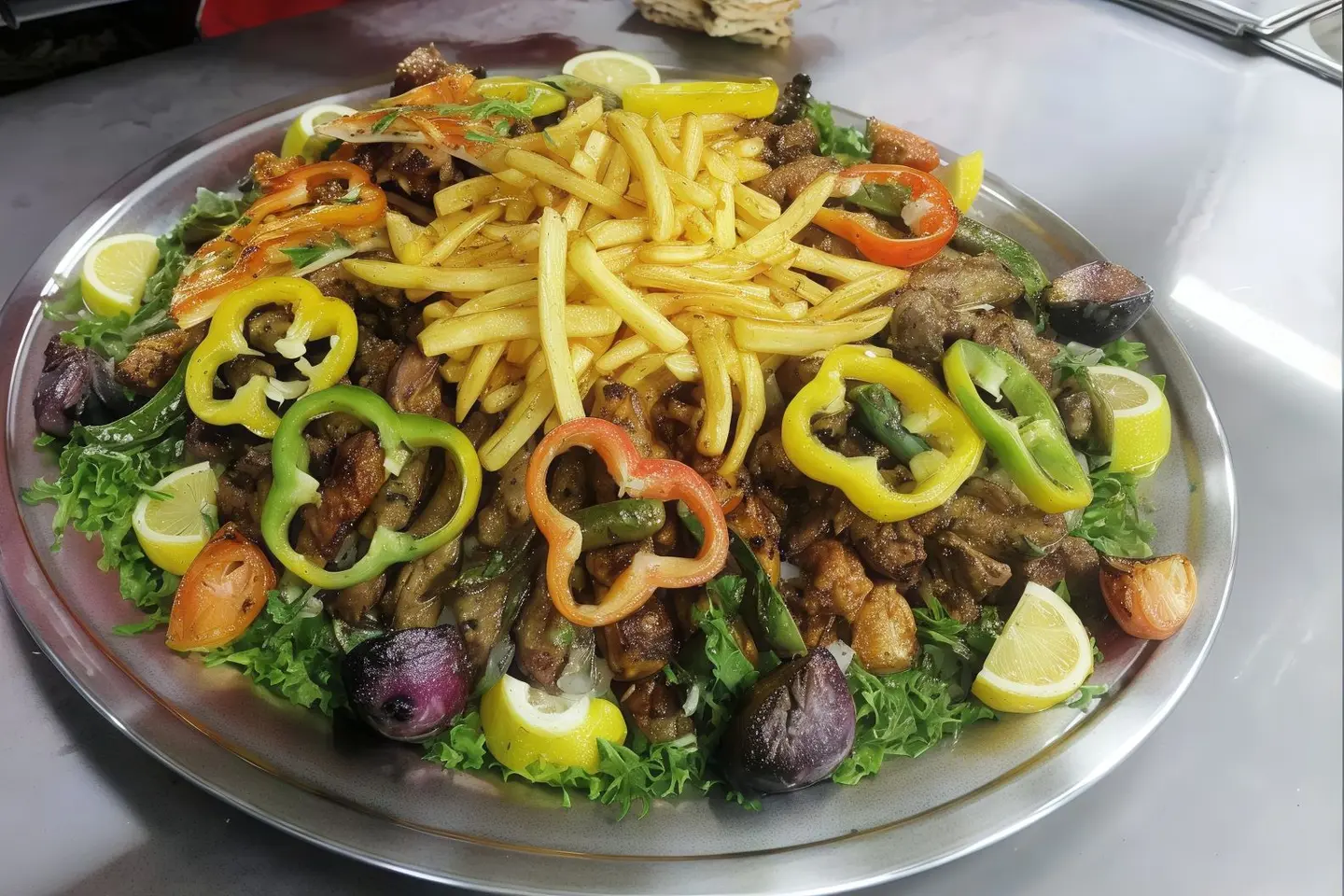 Grilled Aleppo Taste Dish With Rice Familial