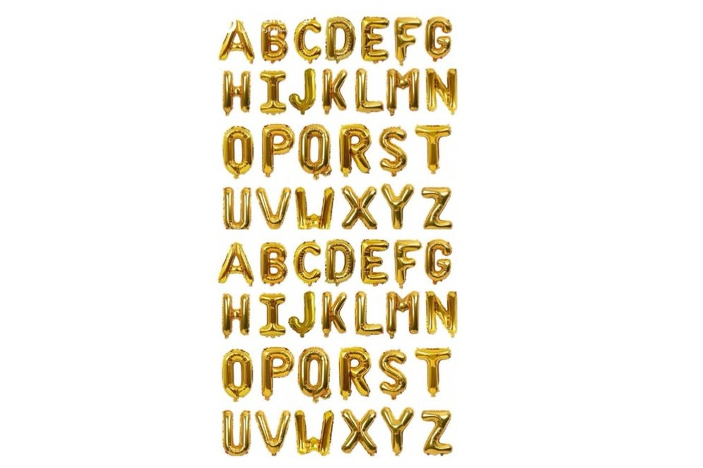 Gold Helium Alphabet Balloon