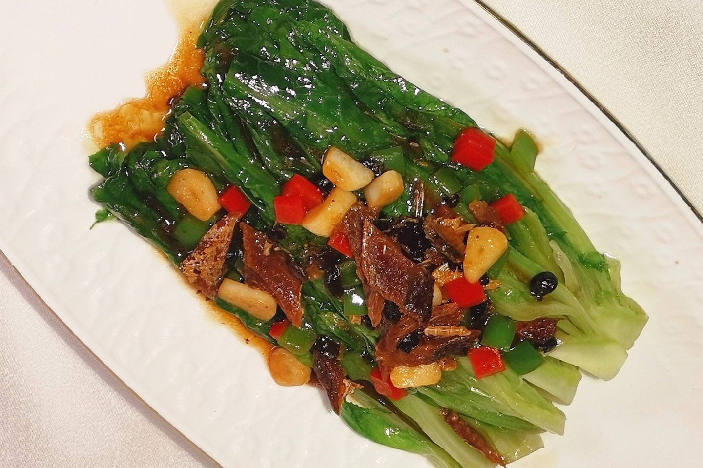 V9 Stir Fried Romaine Lettuce With Fermented Black Bean Dace