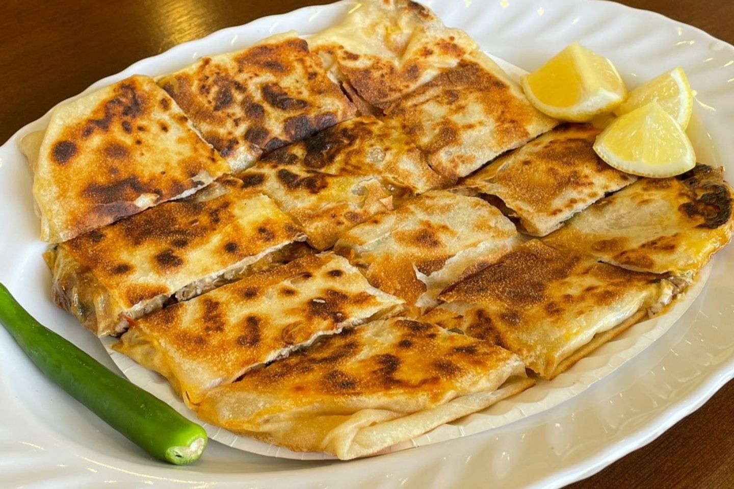 Liver Mutabbaq With Cheese