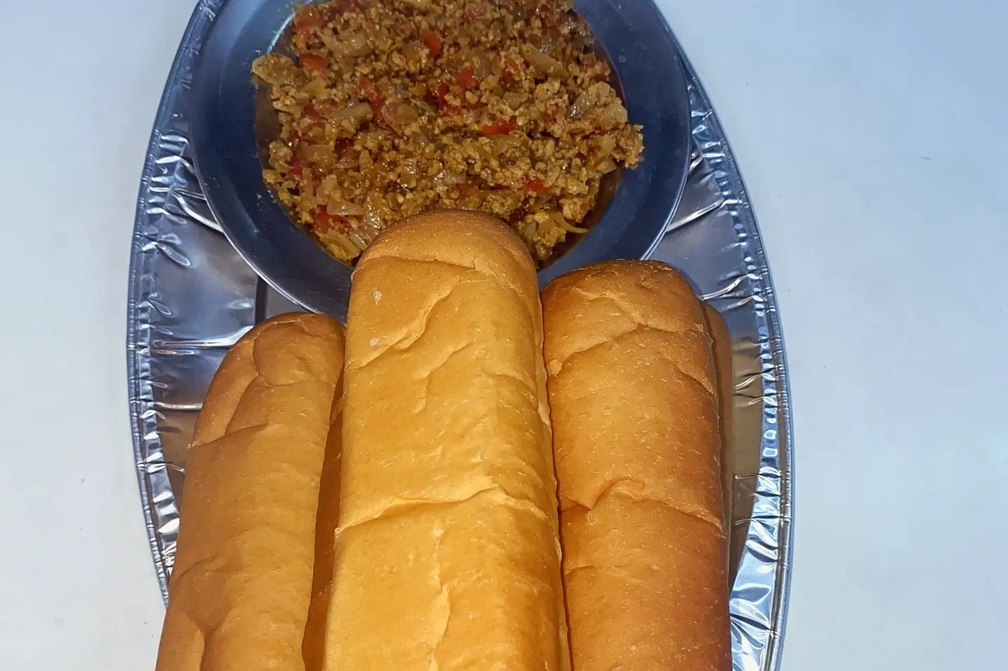 سبعة ساندوتشات لحم مفروم صامولي أبيض