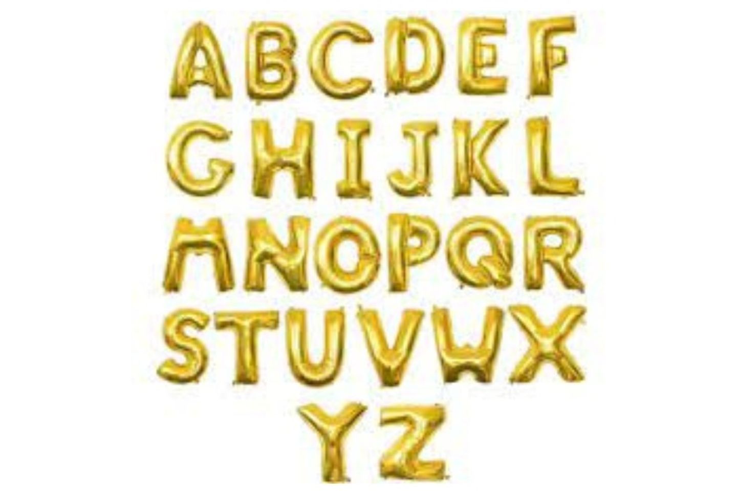 Gold Letters Helium Balloons