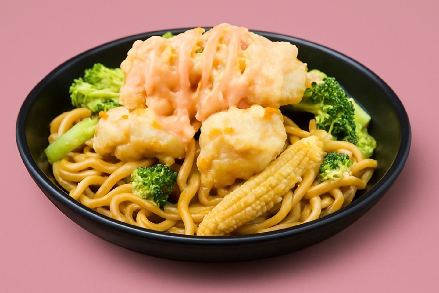 Popcorn Shrimp Noodles