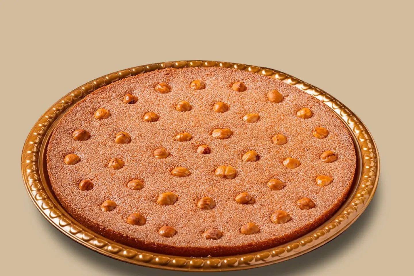 Hazelnut Basbousa Tray