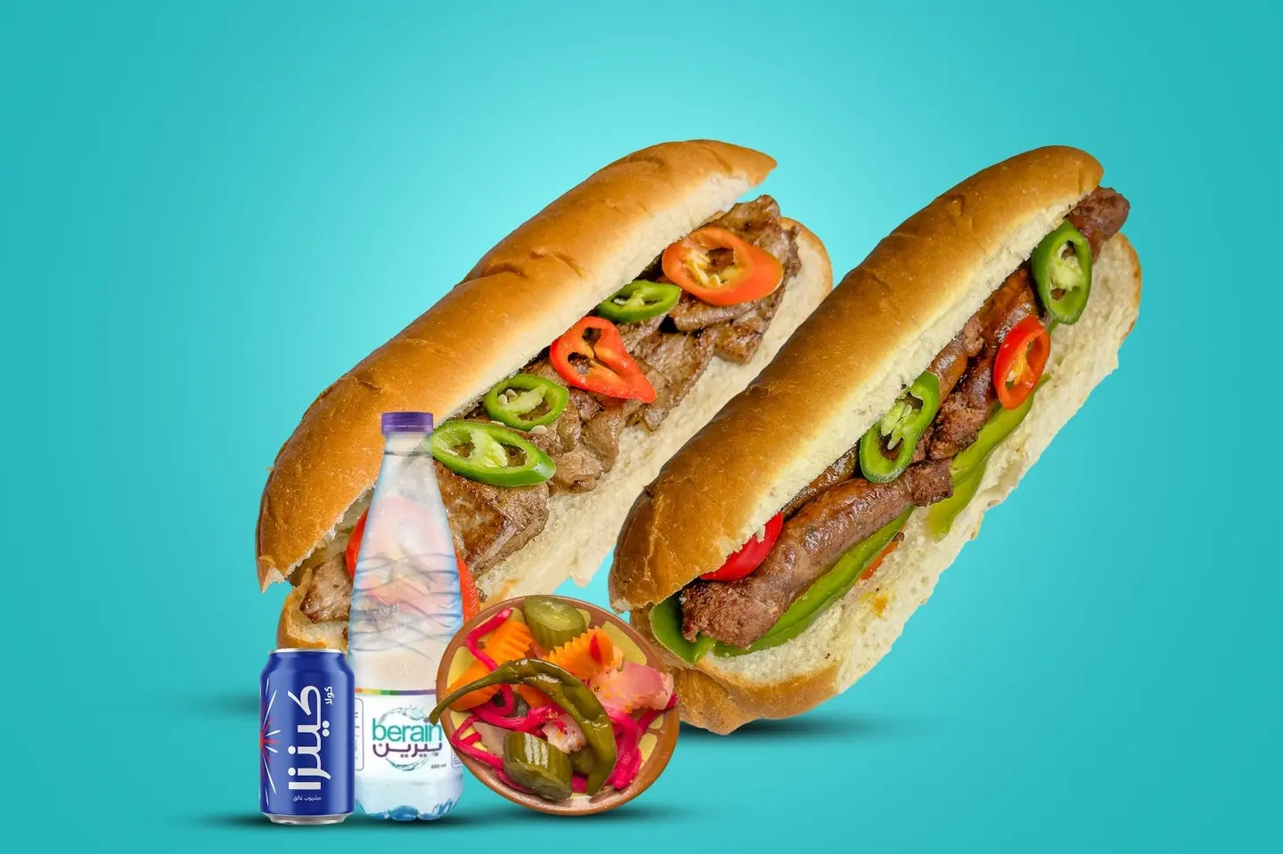 Staff Offer 2 Sandwiches With Water Kenza And Pickles