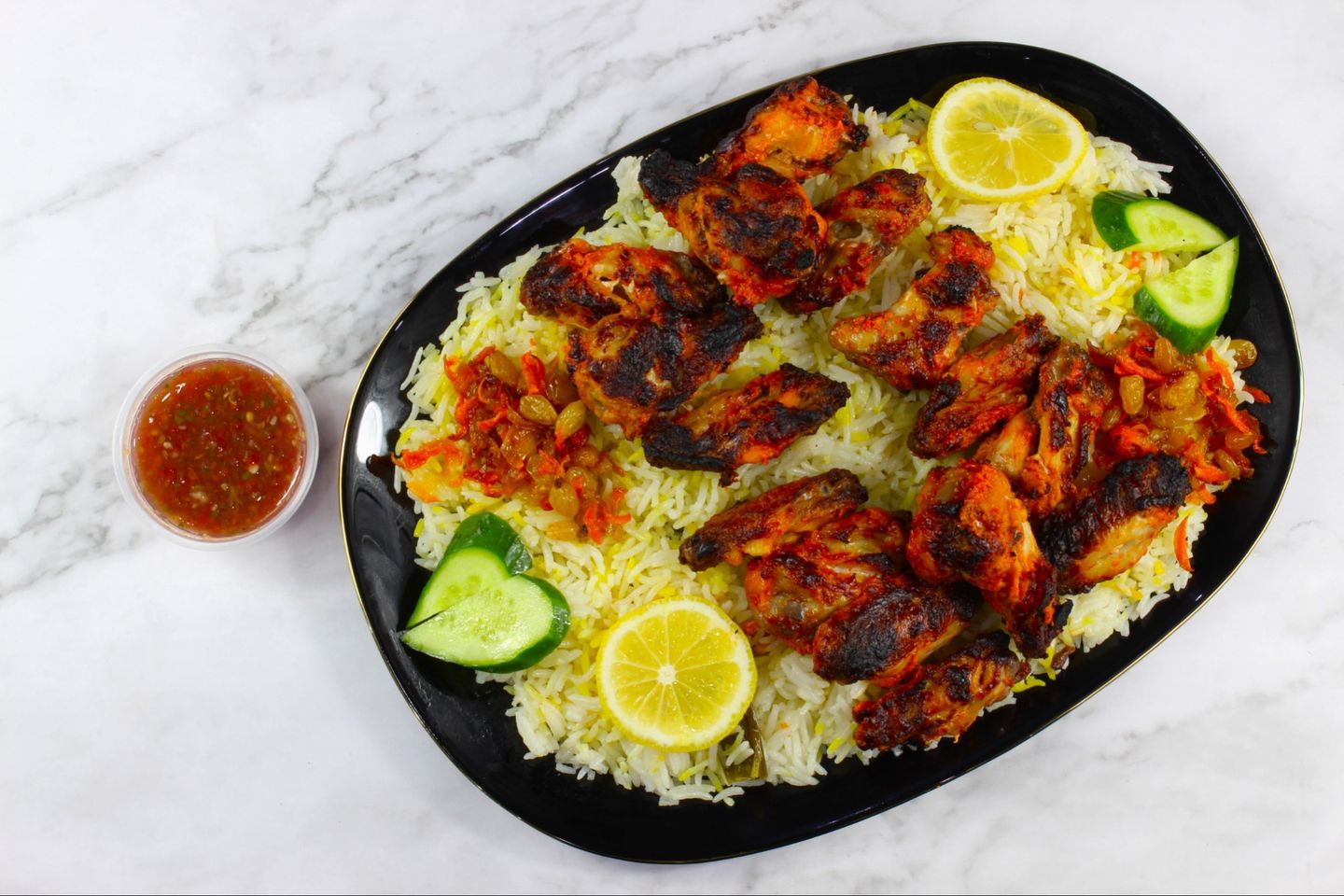جوانح دجاج مشوية مع رز