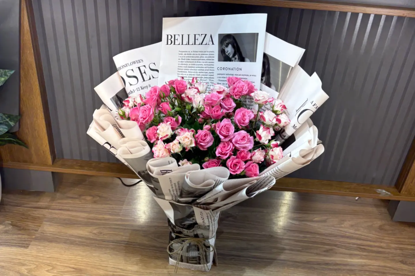 باقه بيبي روز تغليف جريده شكل جديد