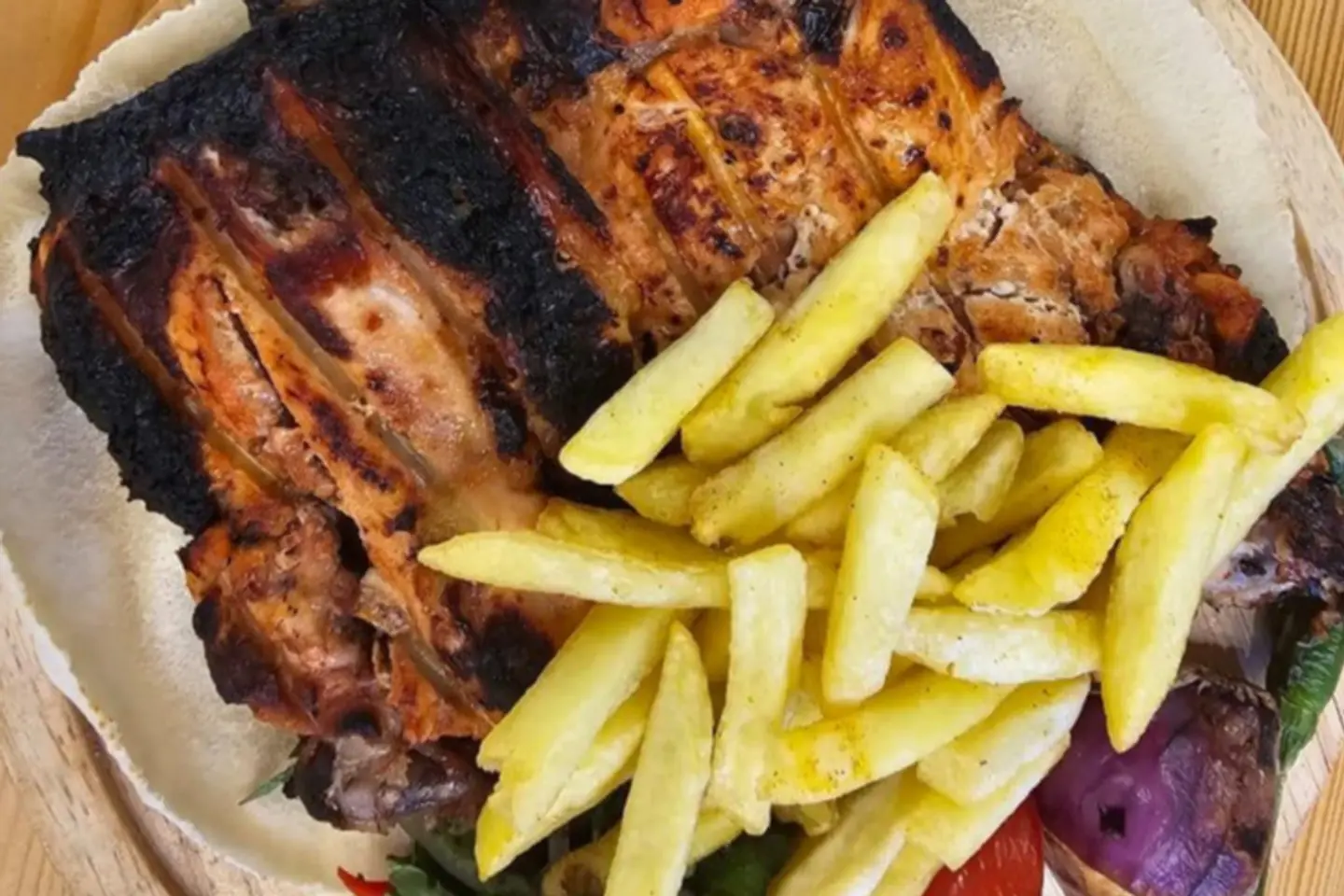 نص حبة دجاج مشوى