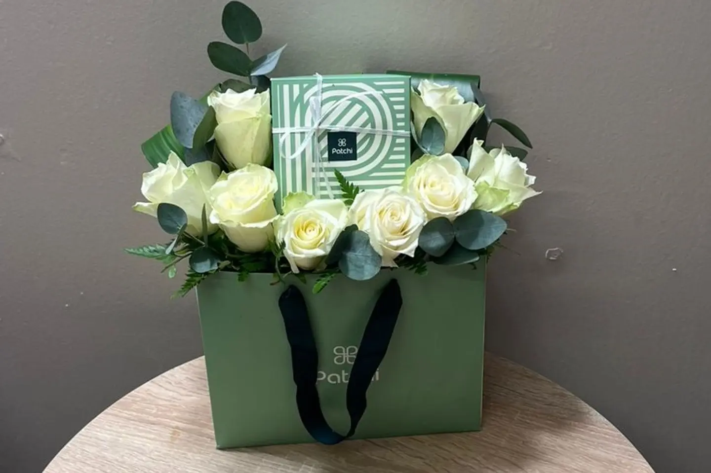 Flower Arrangement With Patchi Chocolate