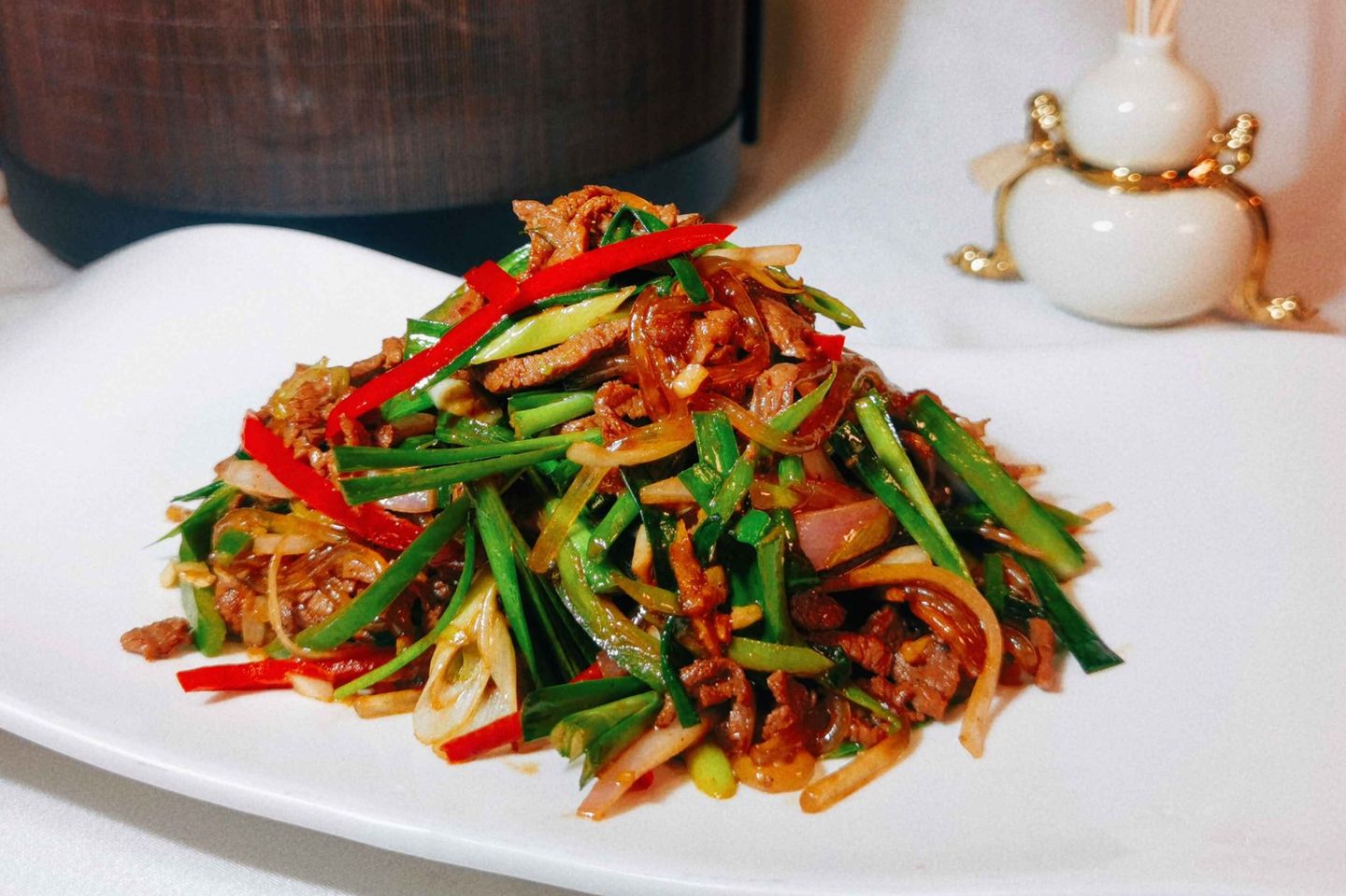M1 Stir Fried Rice Noodles With Lamb